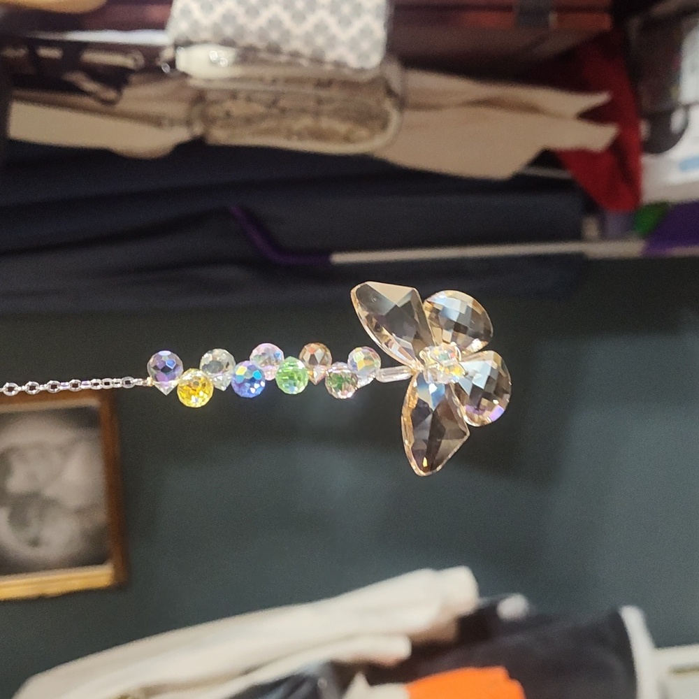 Suncatcher Crystal Butterfly Comes In Blue Green Blue And Yellow - Picture 7 of 9